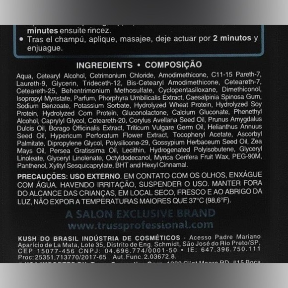 TRUSS Professional Infusion Conditioner for Dry Damaged Hair Hydrating Treatment - Picture 14 of 16